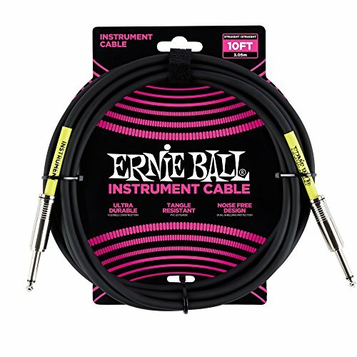 Câble d'instruments droit/droit Ernie Ball 10 '- Noir (Q4r)