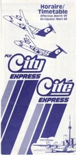 City Express timetable 1989/MAR