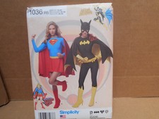 Simplicity Sewing Patterns D0775 SUPERGIRL BATGIRL Costumes Size R5 14-22