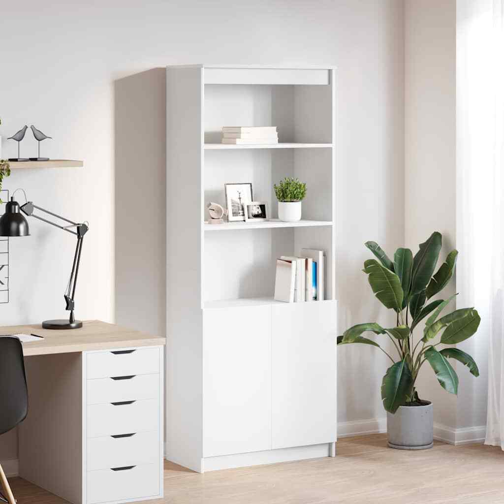 Highboard Bianco 70x35x180 CM Progettati Legno