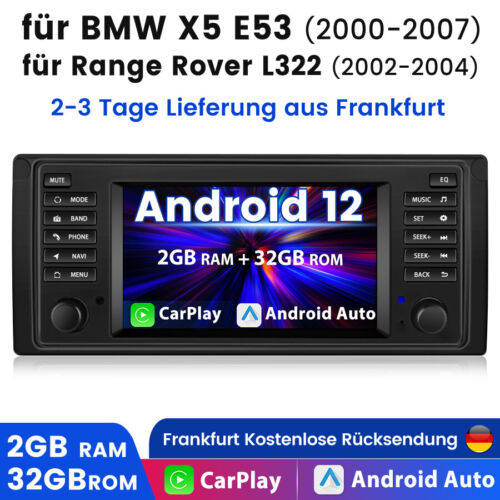 CarPlay 7" Für BMW E53 Android Autoradio GPS DAB+ Navi Für BMW E39 X5 E53 BT FM - Bild 1 von 12