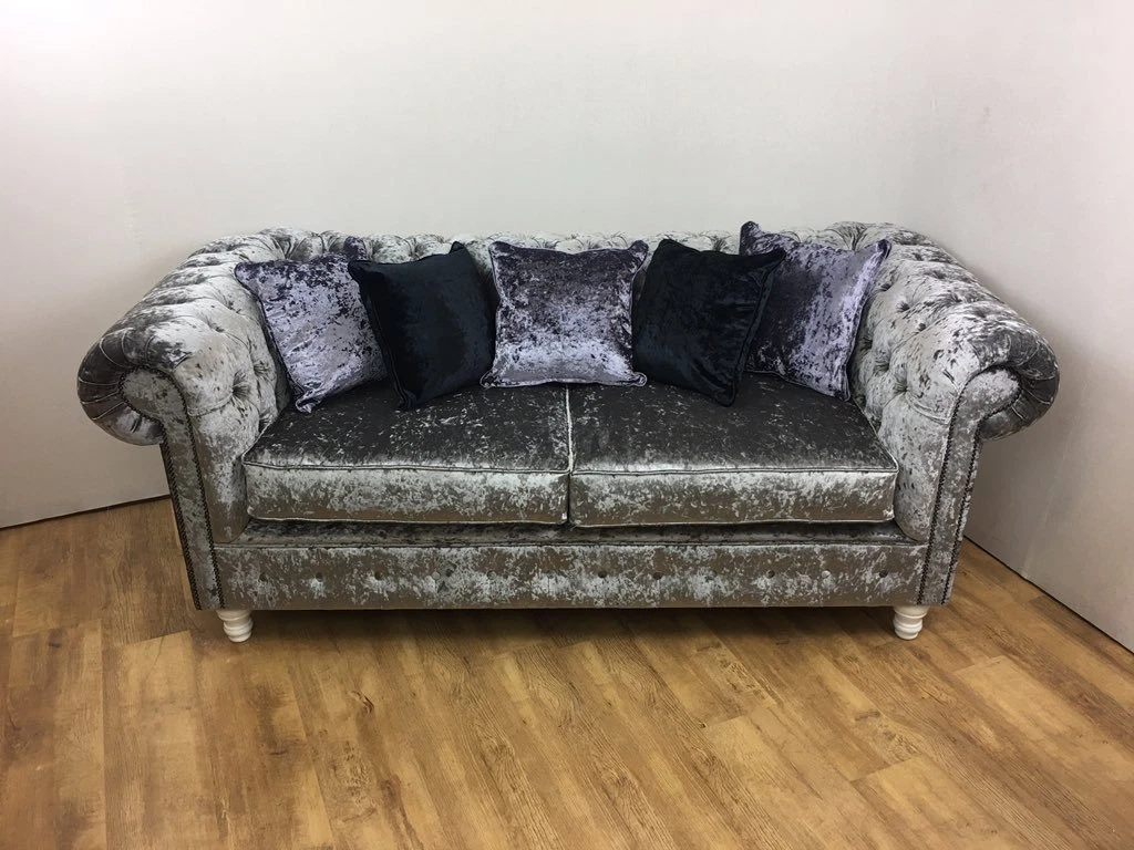 Crushed velvet sale sofa ebay