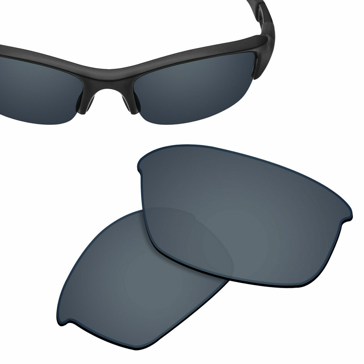 Polarized Replacement Lenses for-OAKLEY Flak Jacket Sunglasses Black  Titanium