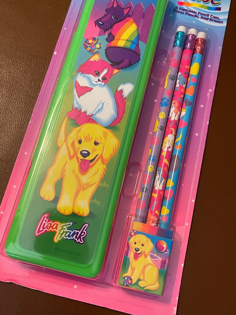 NEW Vintage Lisa Frank Collector's Pencil Case Set: Dogs & Cats | eBay