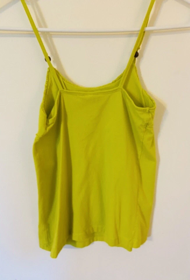 Top Glory Desteñido Niñas S Verde Cuentas Brillante Correa de Espagueti Chartreuse Foto 4 de 4