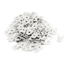 100pcs 1/4" Dia Male Insulated Crimp Spade PCB Male Terminal Fasten Connector