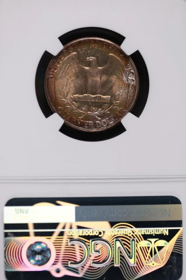 1944 Washington Silver Quarter NGC MS67+ Toned Gem *DoubleJCoins* 9101-78 - Image 4 of 4