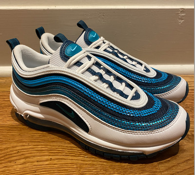 Nike Air Max 97 RF GS White Blue Teal BV0050-100 Women's Size 7.5 Youth  Size 6y | eBay