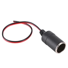 DC 12V/24V Car Cigarette Lighter Charger Cable Power Female Socket Plug Adapter