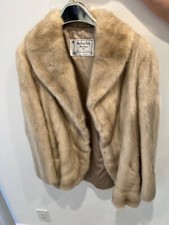 Real Mink Fur Coat - Beige (s/m)