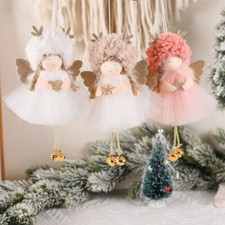 Christmas Angel Gnome Xmas Tree Ornaments Decor Hanging Pendant Plush Doll Gift