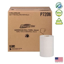 SOUNDVIEW P720N Marcal Pro Hard Wound Roll Towel Natural 1 ply 8"x350' 12/cs