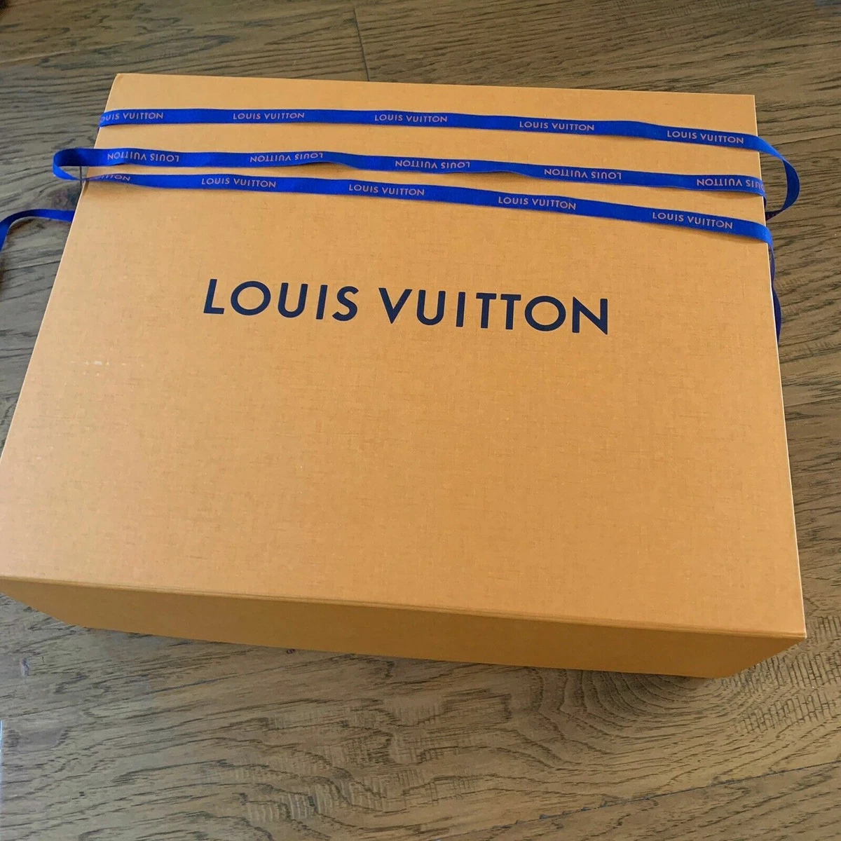 LOUIS VUITTON - Empty Gold Yellow Large Magnetic Storage Gift Box Ribbon  Tissue