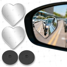 Heart Shaped Blind Spot Mirrors 2pc, 360 Degree Adjustabe HD Glass Blind Spot