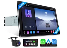 10.95" 2K 1DIN Octa Core Car Radio Android Auto 13 GPS Sat Navi QLED Multimedia