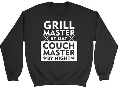 Grill Master by Day Couch Master by Night BBQ Sweatshirt Herren Damen Pullover