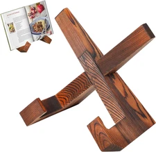 Cookbook Display Stand  Multipurpose Wooden Book Holder Structurally Stable Book