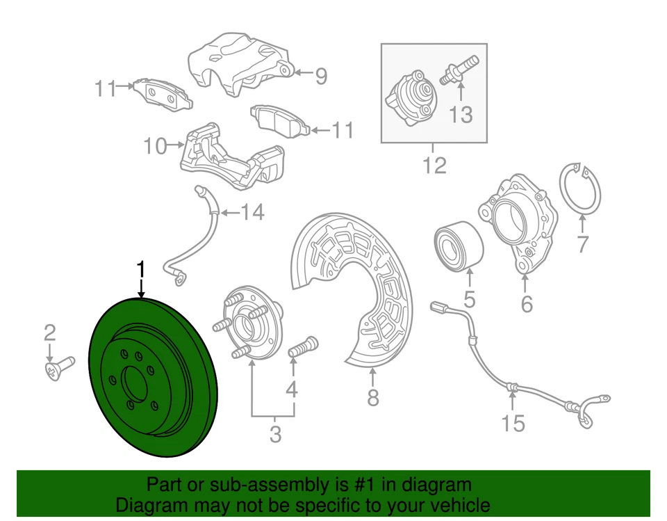 Genuine GM Rear Disc Brake Rotor 13502136 - Image 4 of 4