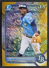2022 Bowman Alejandro Pie Chrome Prospects Gold Shimmer /50 #BCP-99 Rays