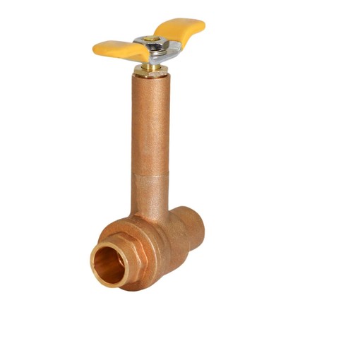 75563 Premium Brass Ball Valve Long Bonnet THandle 3/4 in Sweat Connection