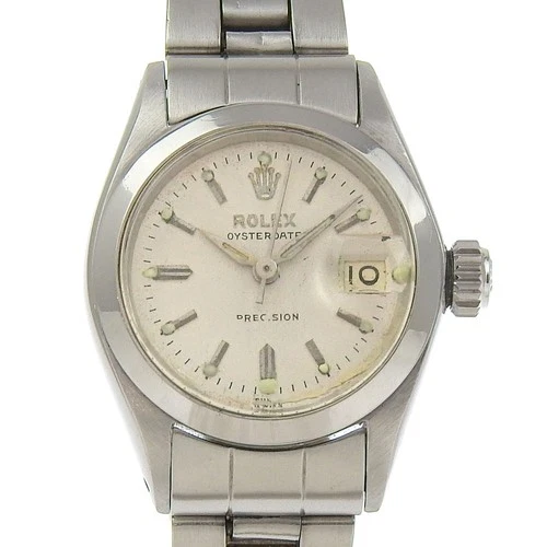 ROLEX Oyster date Watches 6406 cal.1315 vintage SilverDial Stainless Steel...