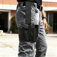 Tactical Thigh Drop Leg Holster Right Hand Pistol Gun Holder with Magazine Pouch