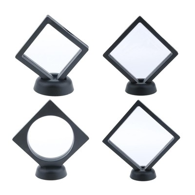 High End 3D Schmuck Display Rahmen Ständer Ohrring Artefakt Box Fall Schwarz