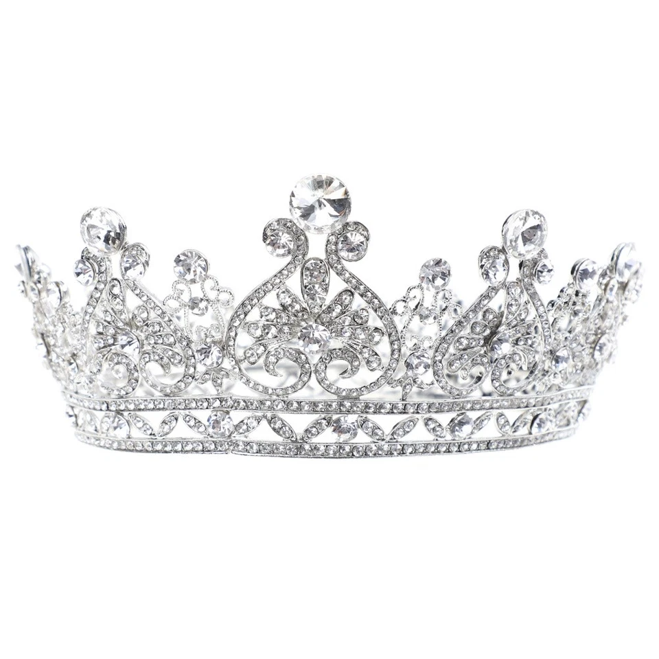  Tiara Sposa Cerchietto Corona Accessoria Per Capelli in Stile Barocco - Immagine 3 di 4