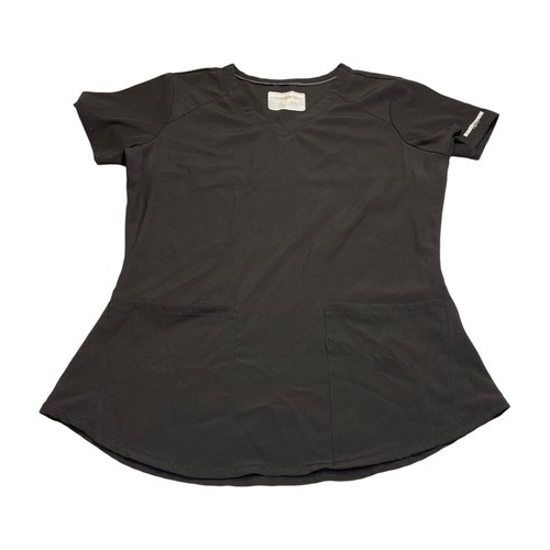 Skechers by Barco Uniforms Scrub Top Women's Small Black Stretch Short Sleeve - Picture 1 of 6