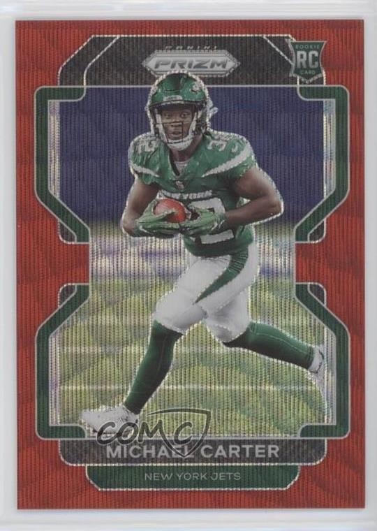 2021 Panini Prizm Rookie Red Wave Prizm 122/149 Michael Carter #365 o8g