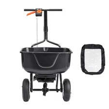 Walk-Behind Push Broadcast Spreader 60LBS 0-9.8ft Spreading Width for Fertilizer
