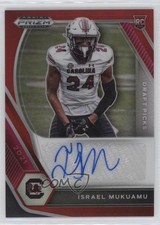 2021 Panini Prizm Draft Picks Red 19/199 Israel Mukuamu #DPA-ISM Auto 4g8