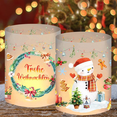 12 Windlicht Tischdeko Weihnachtsdeko Innen, Weihnachten Deko Tisch, Weinachtsde