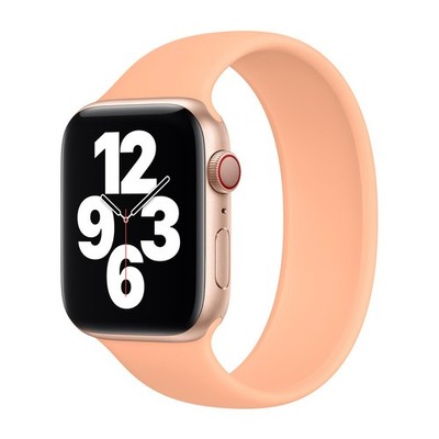 Silikon Solo Loop für  Apple Watch | 44/45/46/49 mm - Größe 4 - Cantaloupe