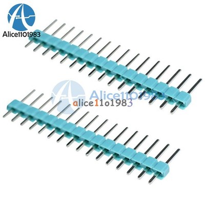 10PCS 40 Pin Strip Breakable Pin Header Tin PCB Panel IC Male 2.54mm Green Color