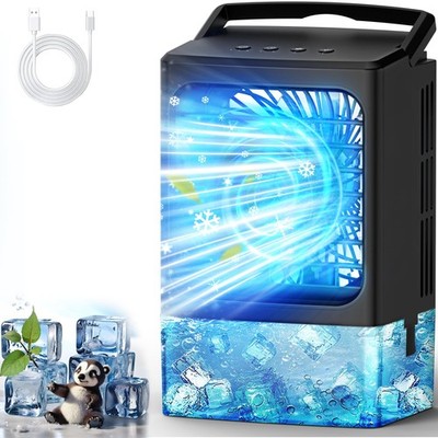 Mini Conditioner,Portable Conditioners,Evaporative Cooler Humidifier, 3 Speed...