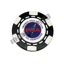 1991 PGA Championship Crooked Stick Clay Poker Chip Golf Ball Marker Card Guard