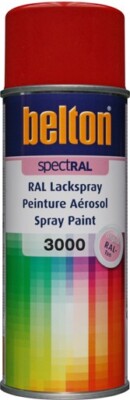  7,50 L   400ml Belton SpectRAL Lackspray RAL 3000 feuerrot glanz innen außen