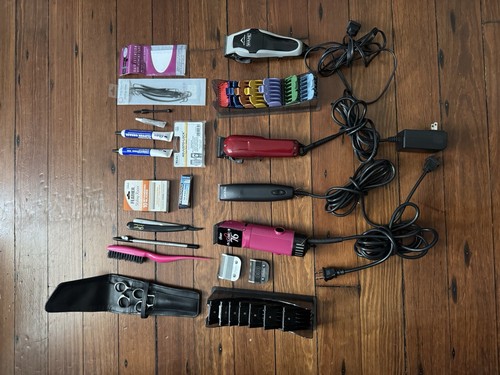 barber clippers and trimmer Sets With Extra Supplies Scissors And Razors - Picture 6 of 23