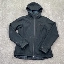 Columbia Omni Wind Block Hooded Full Zip Windbreaker Jacket Women's Size L Black