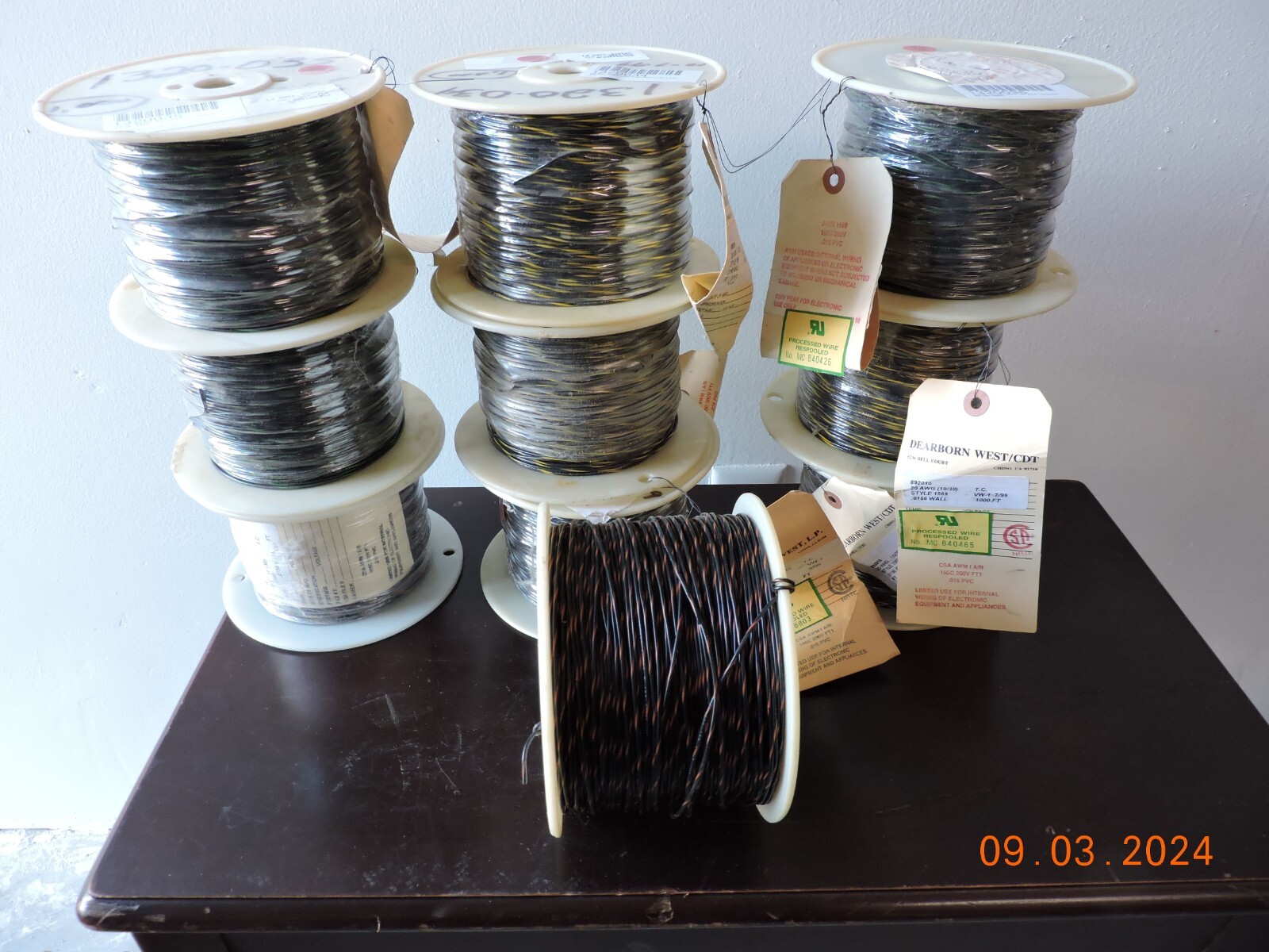 Hookup Wire, 20 AWG, Stranded- Tinned-Copper, 1000 ft., 2-Color, Rodgers Organ