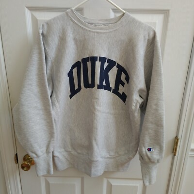 Vintage Duke CHAMPION Reverse Weave Sweatshirt Grey Men's L