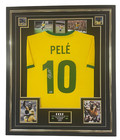 Framed PELE of BRAZIL Signed Shirt Autographed Jersey * Beckett Authenticated