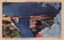 Tennessee Valley Authority Kentucky Dam & Navigation Lock Vtg Postcard CP410