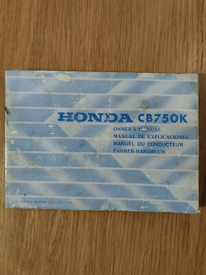 Original Honda CB750K Owners Manual Drivers Manual 1978 Vintage Motorcycle