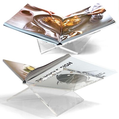 | Bookstand | Acrylic Book Display Stand | Large | Angled | Book Holder | Bib...