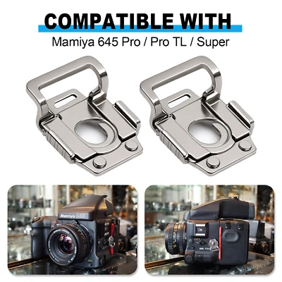 ETONE 2 clips adaptadores de correa de hombro Lugs para cámara Mamiya 645 Pro/Pro TL/Super