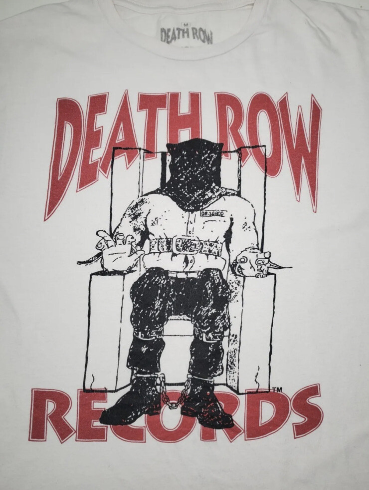 FILA Camicia da uomo ufficiale Death Row Records taglia media look vintage manica corta