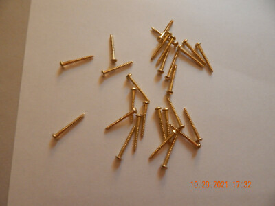 20 Viti Per Legno Ottone Massiccio, Testa Tonda, Fessura, 6x1 Pollice, AMERICANINTEGRATEDSUPPLY