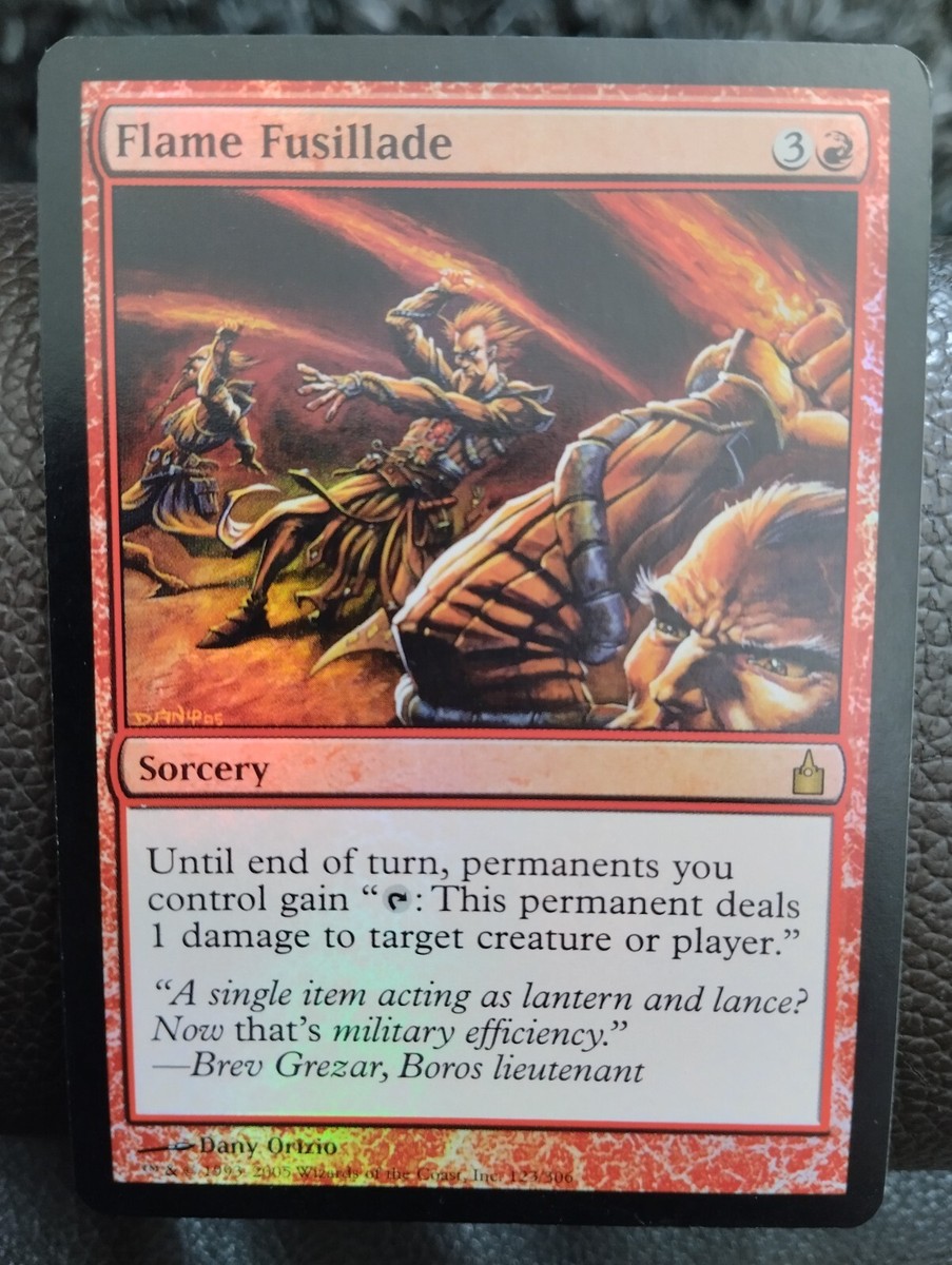 MTG FLAME FUSILLADE FOIL ENG MP Ravnica City of Guilds 2005 Red